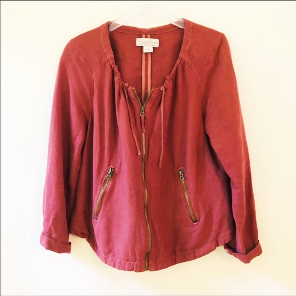 Lucky Brand Linen Jacket Size Large - Picture 2 of 7